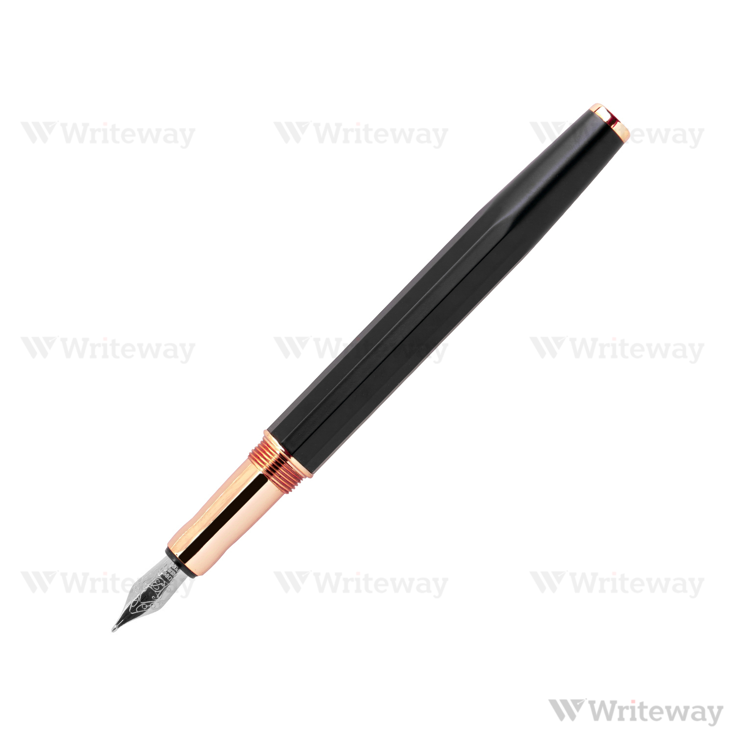 INTELLIO MYSTIQUE FOUNTAIN PEN MATT BLACK & ROSE GOLD